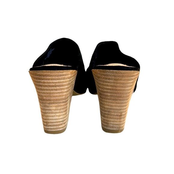 Me Too Ruched Suede Peep Toe Mules - Picture 4 of 4